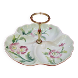 Old Serving Dish With 3 Compartments In Barbotine 1900