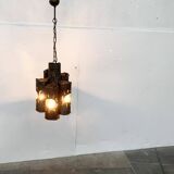 Brutalist Mid-Century Metal Pendant