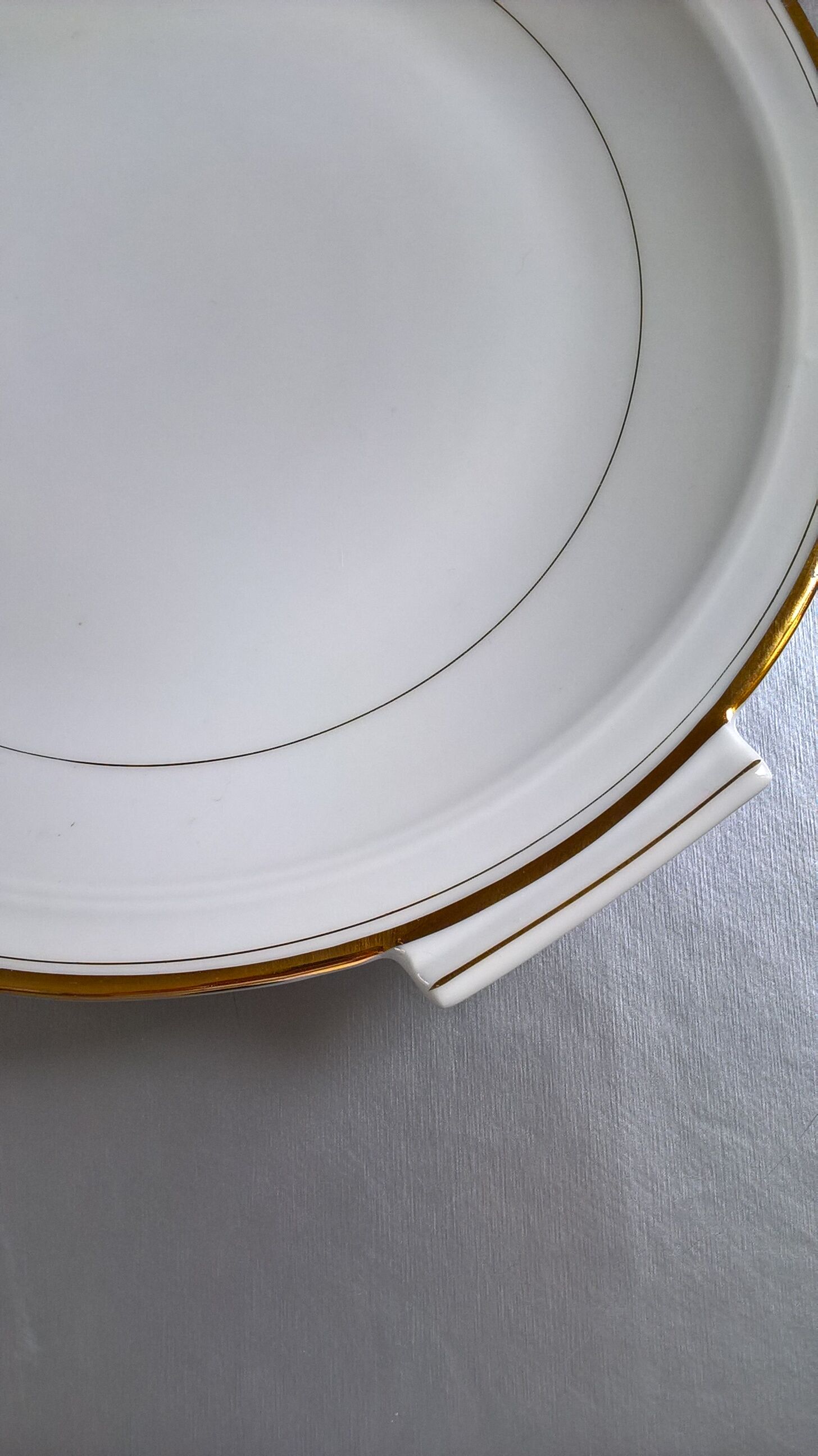 P.N. France porcelain pie dish, art deco style