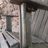 Fauteuil Adirondack ancien avec repose-pieds