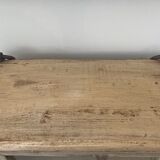 Wall display case in cream lacquered teak