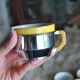 Series of 6 ceramic and stainless steel cups - 70s - Vintage