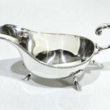 Silver sauceboat, England