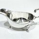 Silver sauceboat, England