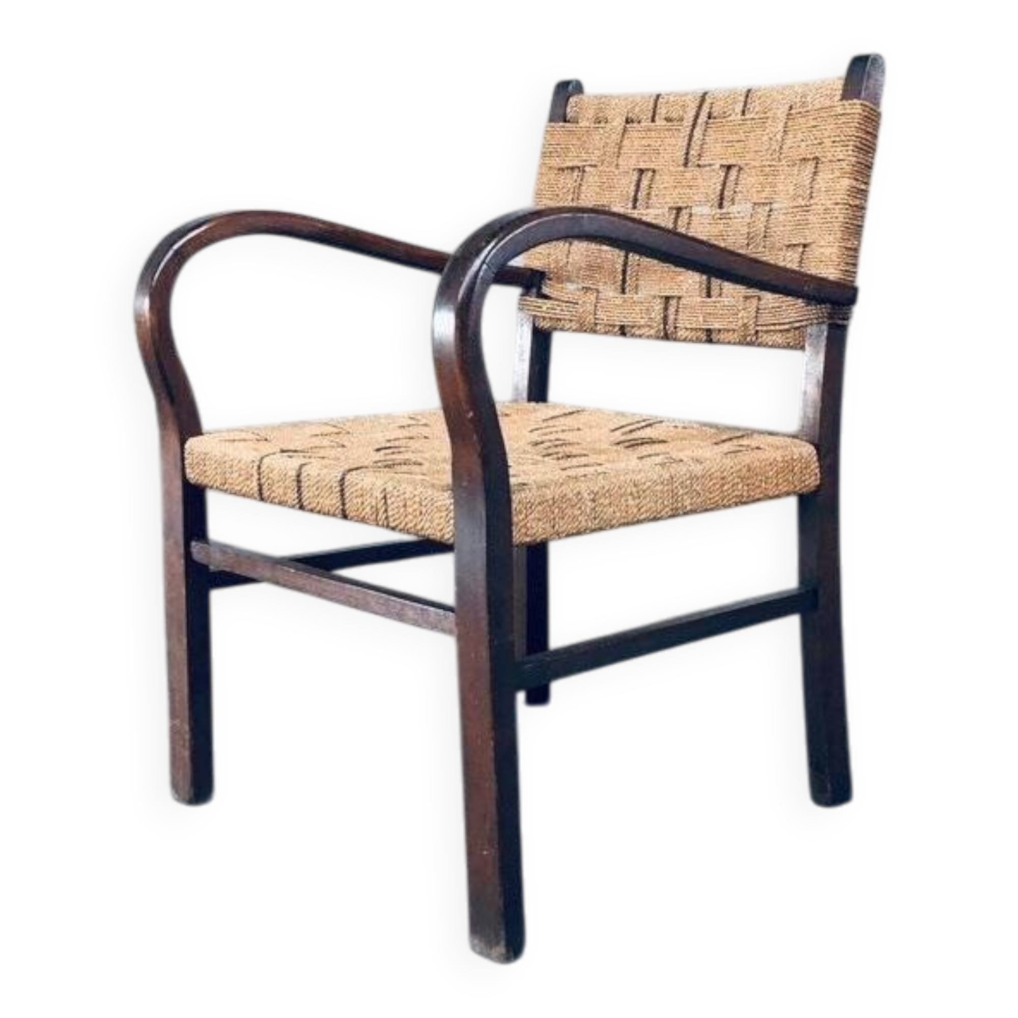 Bauhaus Style Rope Armchair by Axel Larsson, 1930s
