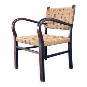 Bauhaus Style Rope Armchair by Axel Larsson, 1930s