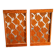 Two wooden and glass trays