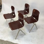 Lot of 4 vintage chairs Galvanitas S22 in the Netherlands