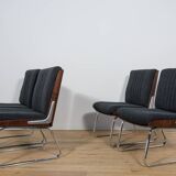 Chrome & Rosewood armchairs, Gordon Russell, United Knigdom, 1970s.