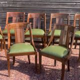Series of eight gondola chairs empire mahogany era 1900