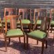 Série de huit chaises gondole empire en acajou époque 1900