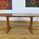 Lubke vintage 1960 Scandinavian design oval table