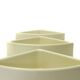 Elco white plaster corner flower pots, 1970s, set of 3.