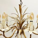 80's "Hollywood Regency" wheat sheaf chandelier