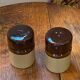 Glazed stoneware salt and pepper shakers, 1970s