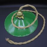 Industrial hanging lamp in enamelled sheet metal