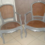 Pair of Louis XV style cannage chairs