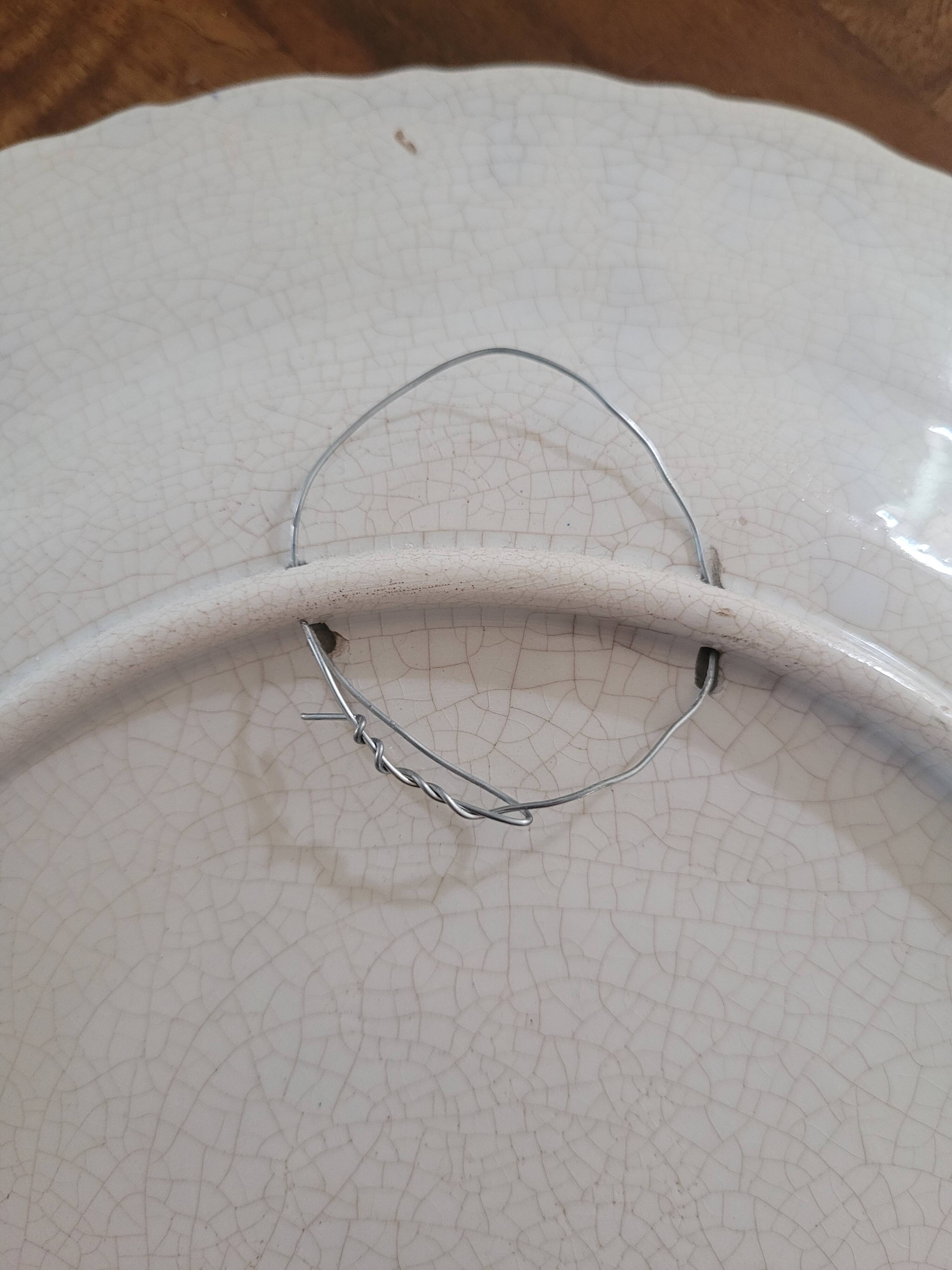 Decorative ceramic plate signed Nove di Bassano