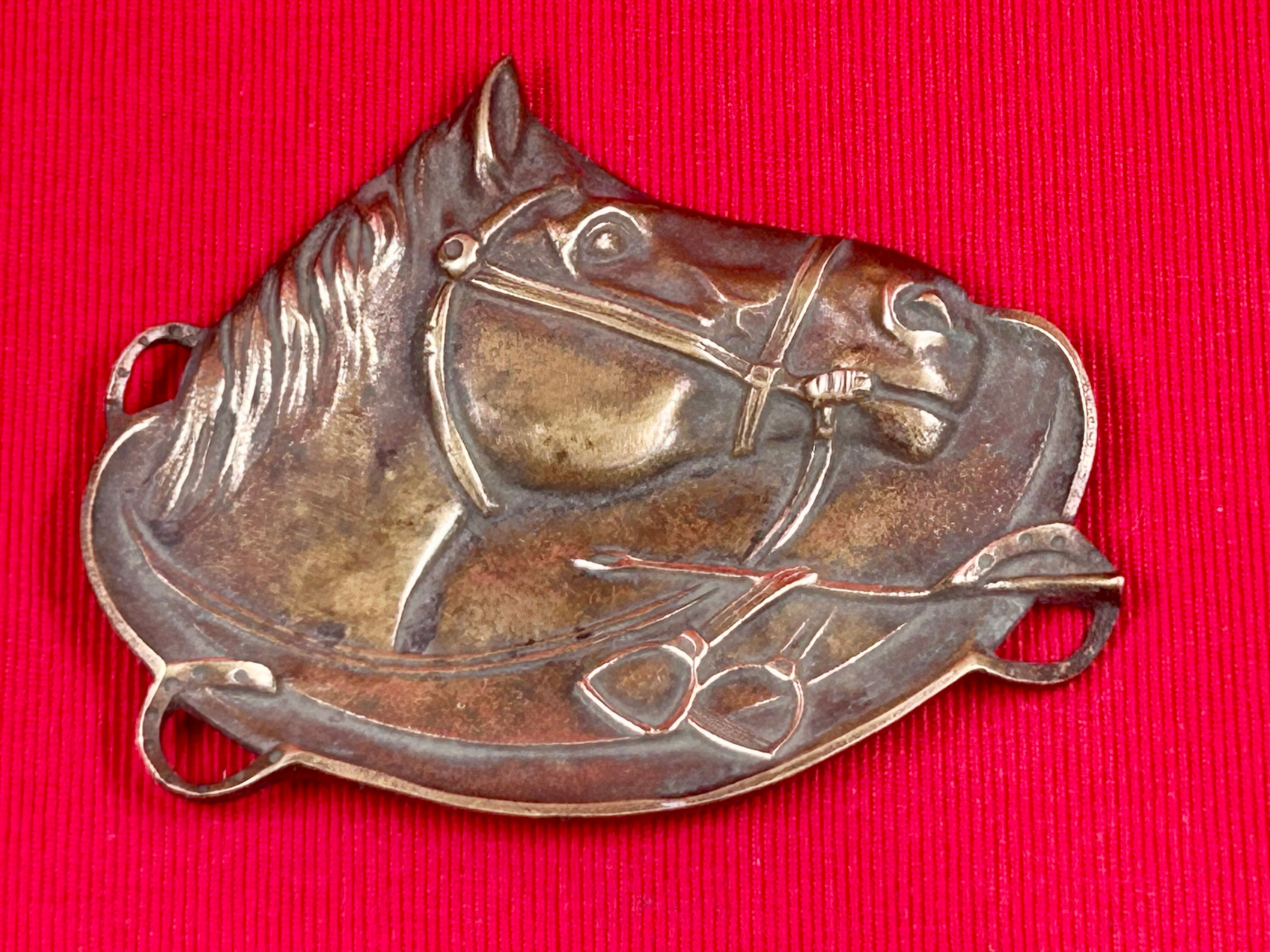 Vide poche baguier bronzeCheval thème équitation,  Prioul Romille
