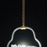 Charmant lustre Art Déco Barovier & Toso en verre de Murano, années 1950