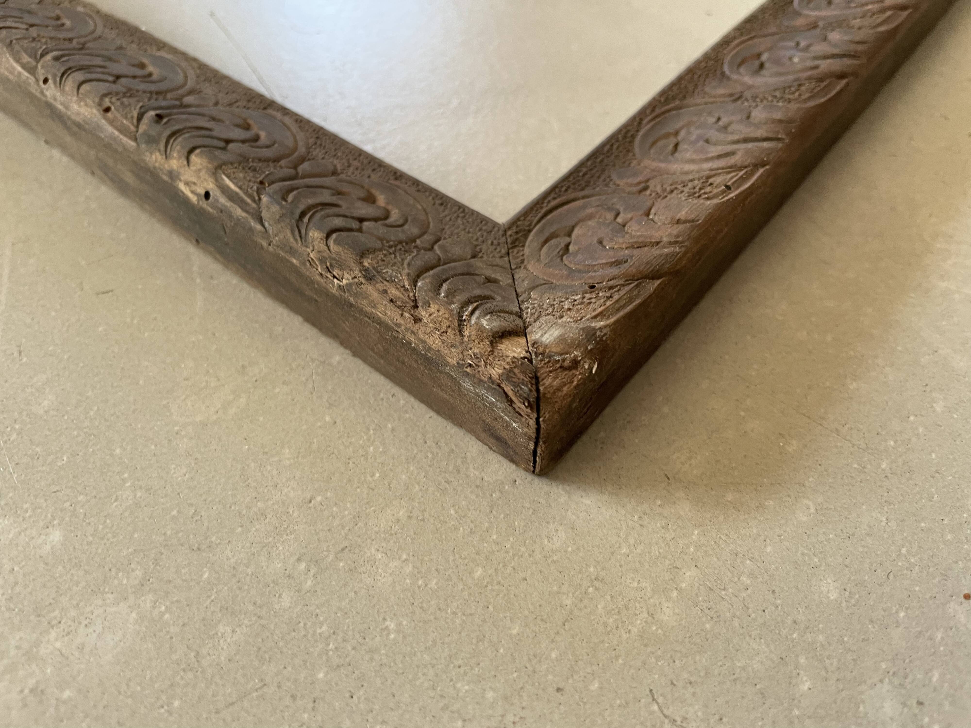 Old carved wooden frame 40x47cm