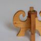 Wooden Christmas candle holder with four goat heads, Sweden, 1970s
