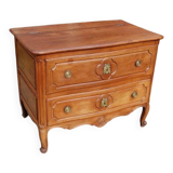 Louis XVI Louis XV period chest of drawers in walnut from the 18th century