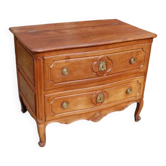 Commode coffre d'époque Louis XVI Louis XV en noyer du 18e siècle