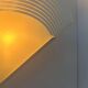 Pair of vintage wall lights, white lacquered metal and sandblasted glass, France 1970