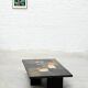 Paul Kingma slate, stone and brass inlaid coffee table, 1970s
