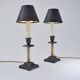 Pair antique candlestick table lamps 1890