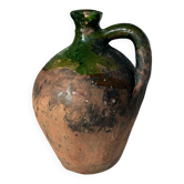 Green-glazed earthenware pitcher - 18th century