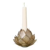 Candle holder in mother-of-pearl and brass