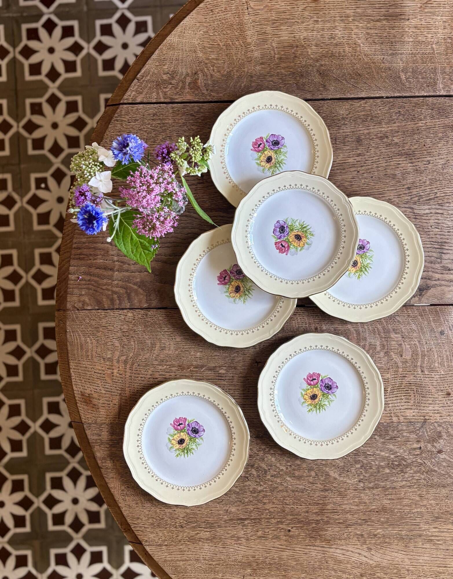 Set of 6 vintage dessert plates model Coopélia - L'Amandinoise