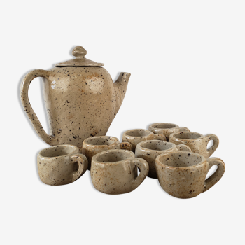 Stoneware coffee/tea set, hand-crafted