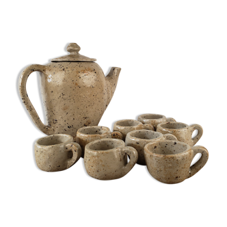 Stoneware coffee/tea set, hand-crafted