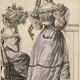 Gravure de mode, les Parisiennes , datée 1828
