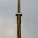 Vintage Hollywood Regency floor lamp in German brass by Florian Schulz.