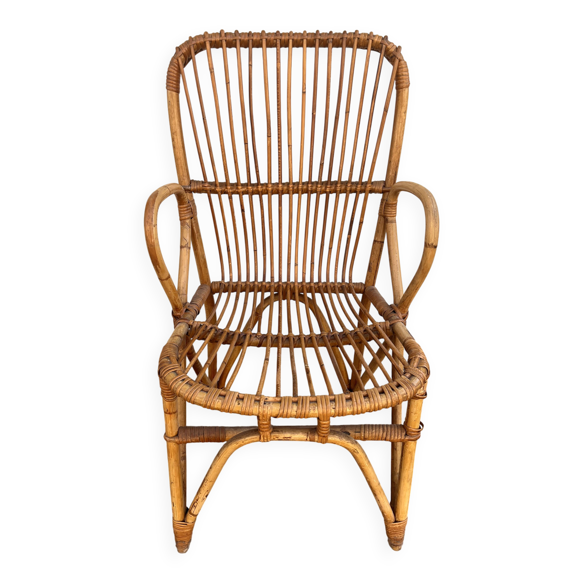 vintage rattan chair 1960
