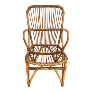 chaise rotin vintage