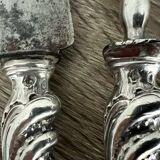 Serving fork and knife with silver hallmarks filled 268 gr