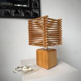 Constructivist wooden table lamp