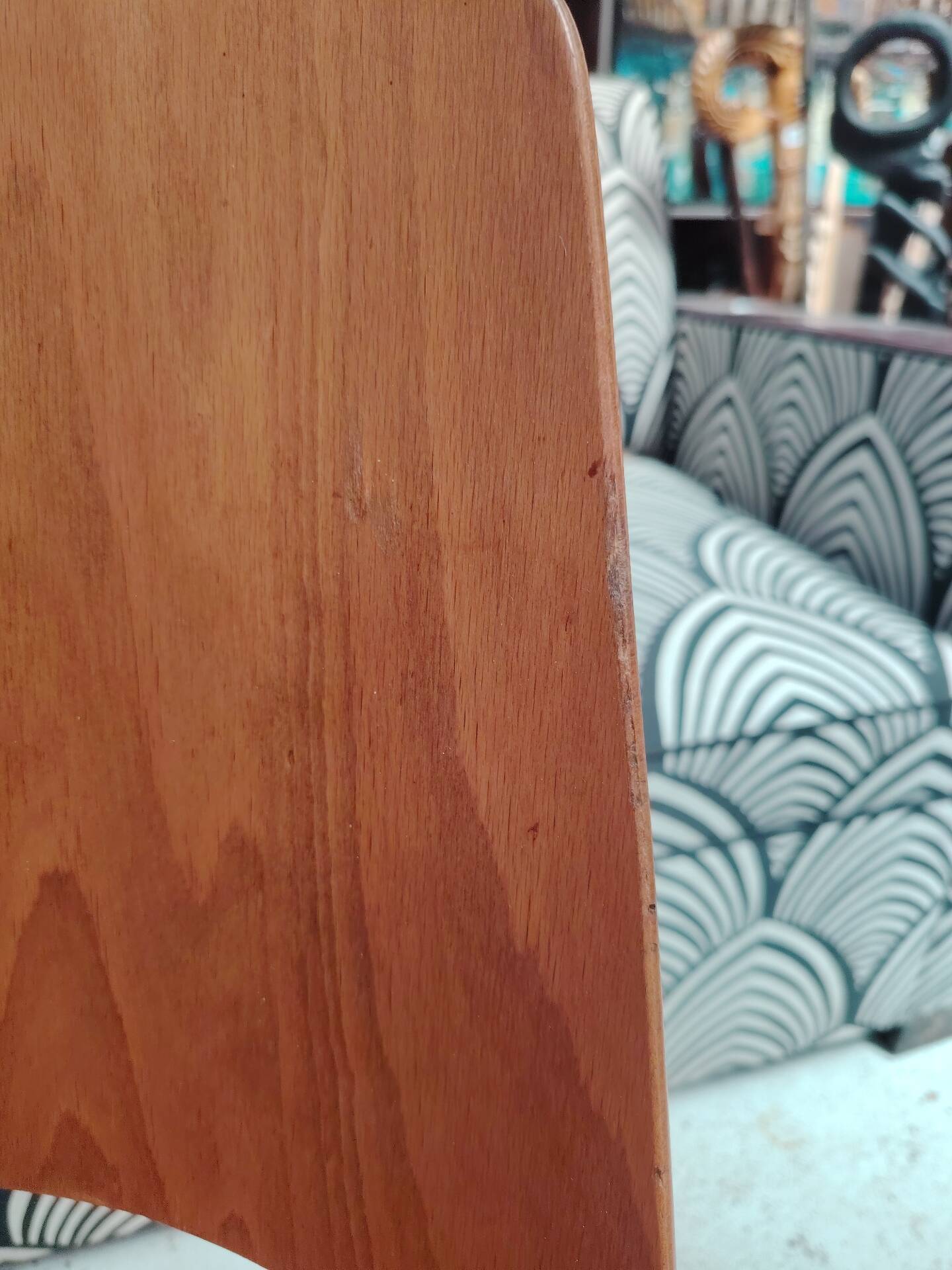 Pair of Scandinavian chairs with round seats, 1950s
