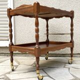Vintage wood and brass dessert and tray