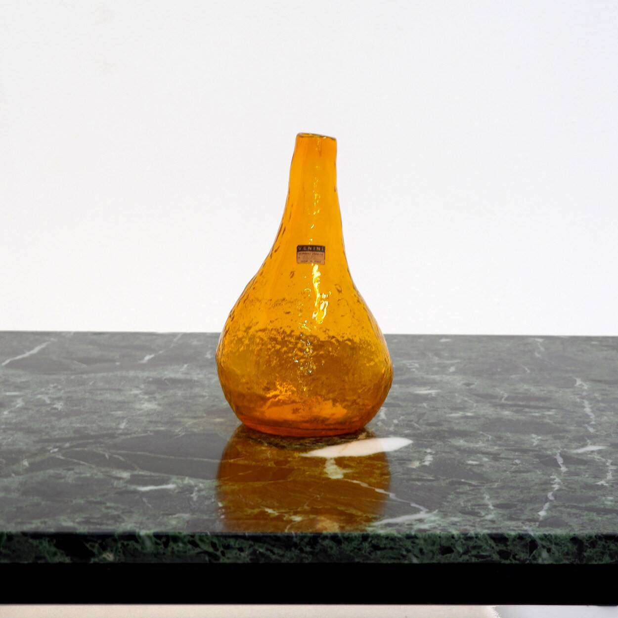 Signed Decorative Vase Manufactured by Venini Italy