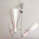 Nickel-plated chandelier Zukov, 1970s