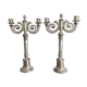 Christofle. Pair of candlesticks, Candelabras, Candlesticks in silver metal. Malmaison model. (New)