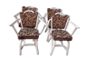 4 fauteuils en rotin blanc