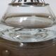 Designer crystal and pewter flower vase by Jean Goardere, 1970s