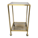 Vintage rolling table in brass and smoked glass